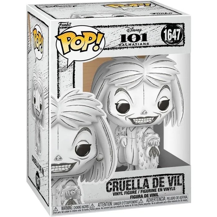 Figurine Funko Pop! Sketched | Les 101 Dalmatiens | Cruella De Vil En Croquis