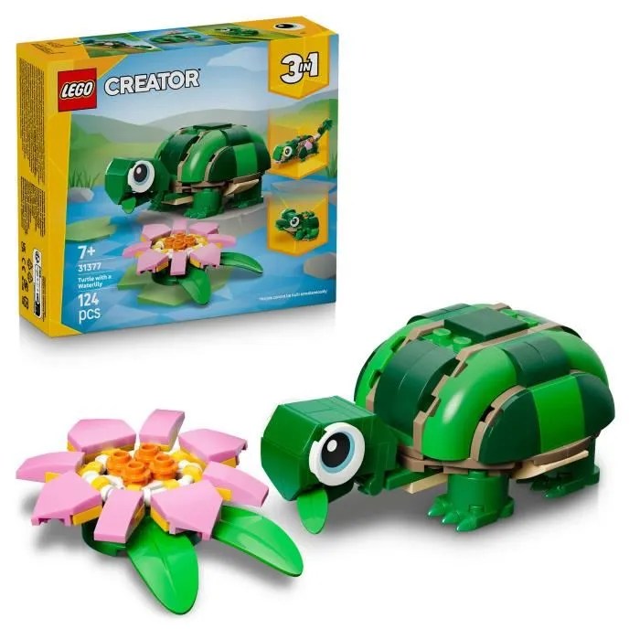 LEGO Creator 3-en-1 31377 La Tortue et la Fleur de Nénuphar
