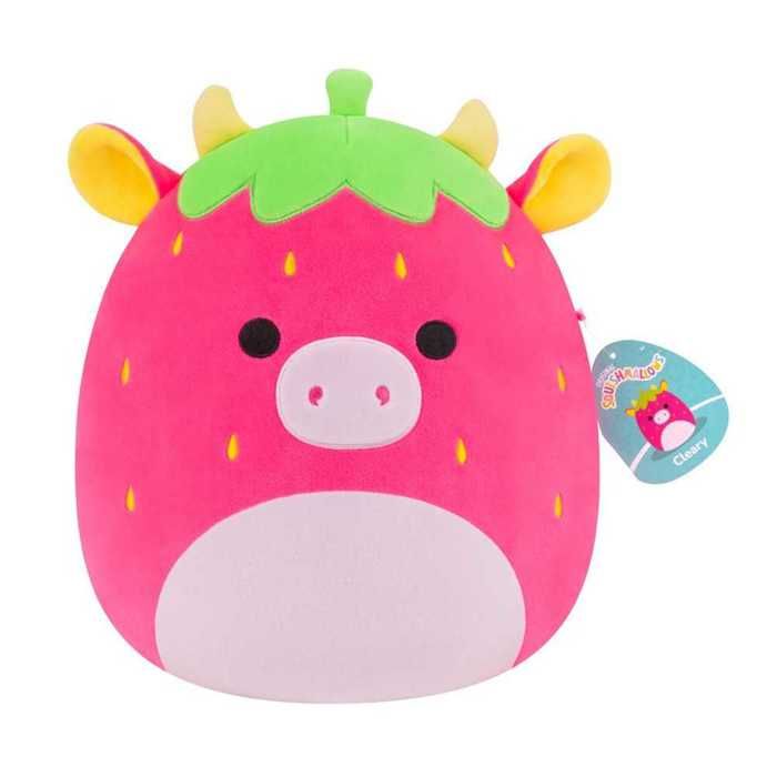 Squishmallow Cleary la vache thème fraise