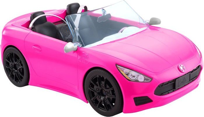 Voiture cabriolet rose de Barbie pour poupée mannequin