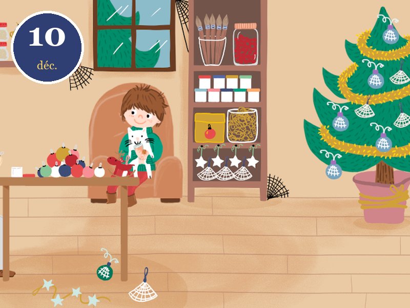 Case du 10 décembre du calendrier de l'Avent Le vœu d'Andréas, Noël en Ukraine : le sapin aux toiles d'araignée