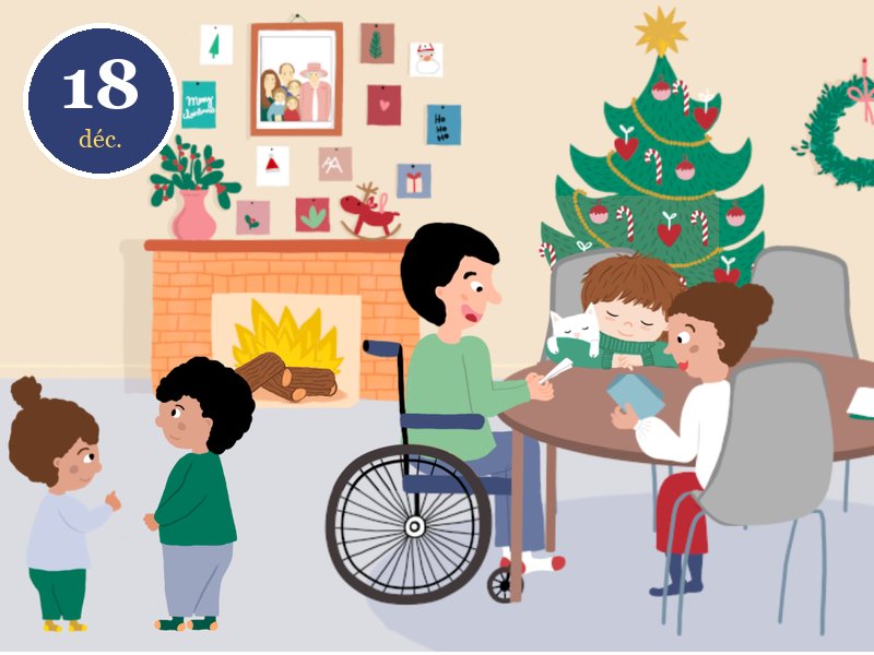 Case du 18 décembre du calendrier de l'Avent Le vœu d'Andréas, Noël en Angleterre : les cartes de vœux en famille
