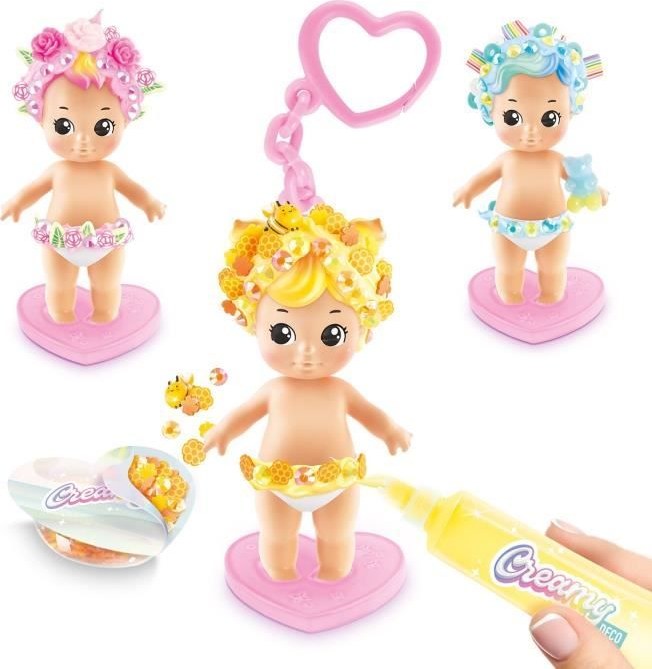Figurine Creamy Deco Baby décorée à la crème colorée