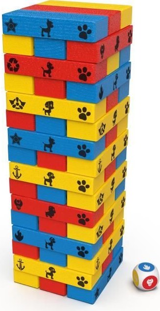 Jeu d'adresse tour Jenga La Pat' Patrouille en bois