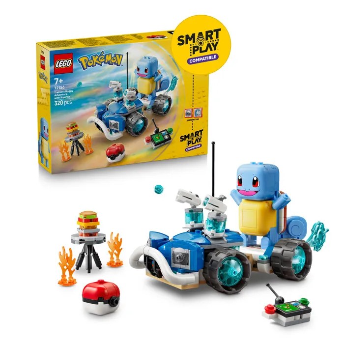 LEGO Pokémon 72156 SMART Play™ - Carapuce, Aventure avec le buggy du Dresseur