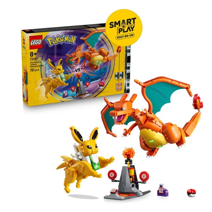 LEGO Pokémon 72167 SMART Play™ - Dracaufeu et Voltali, Combat Ultime