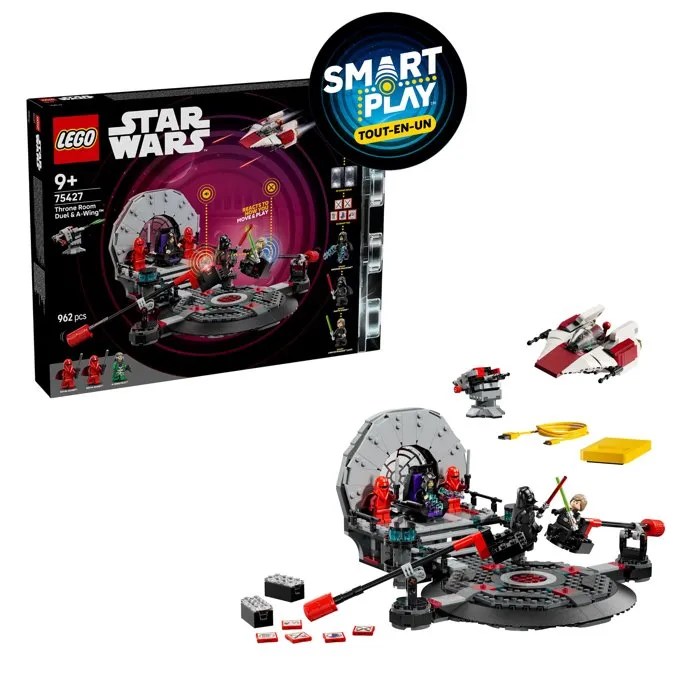 LEGO Star Wars 75427 SMART Play : Duel dans la Salle du Trône et Chasseur A-Wing